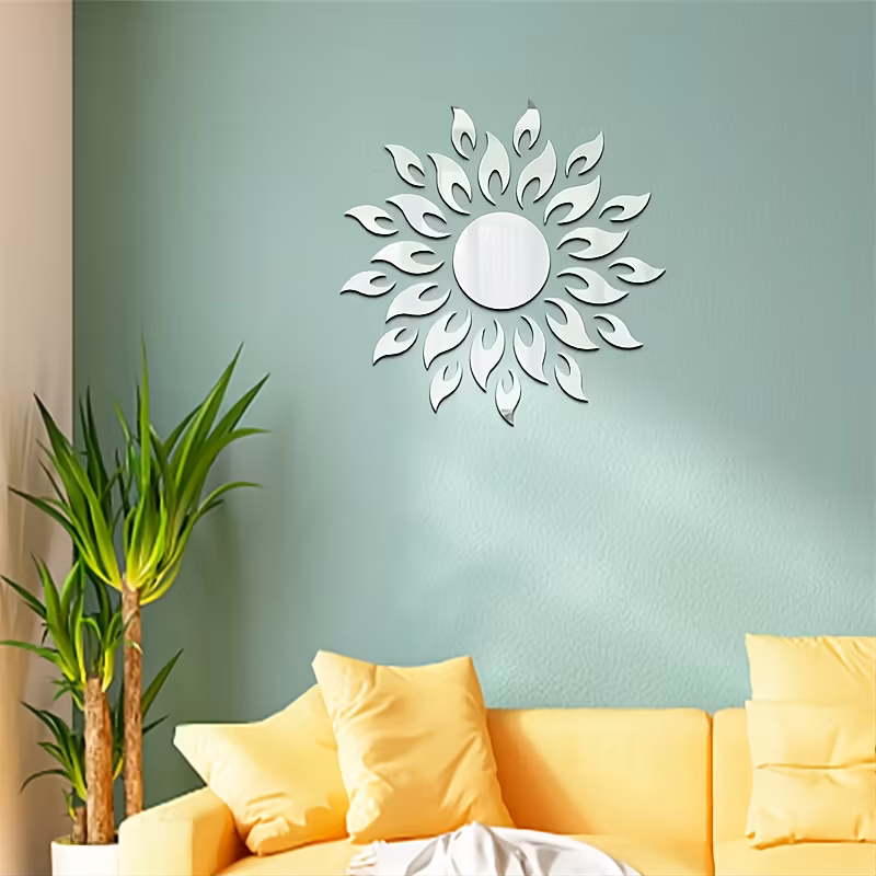 Acrylic Stickable Mirror Sun Flower Design - Image 3