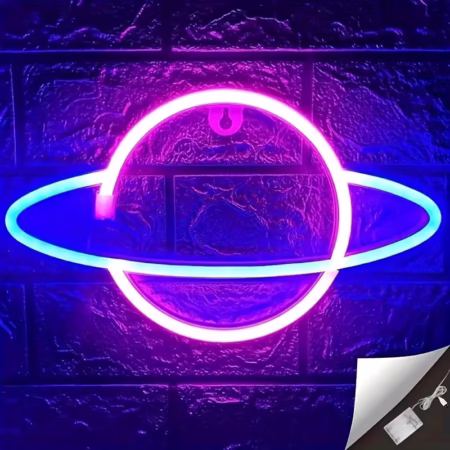 planet neon sign
