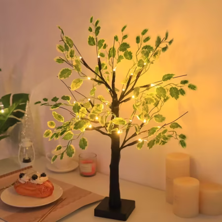 birch tree led lamp stand