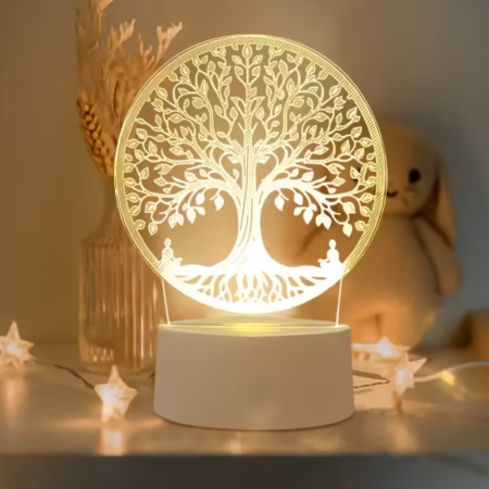 acrylic tree 3d lamp